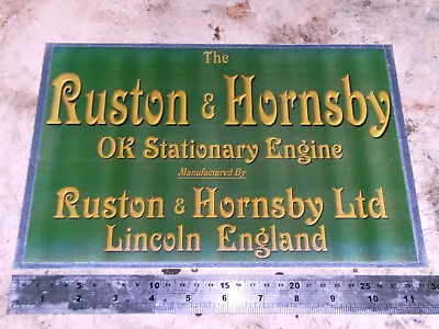 £6.99 • Buy Homemade Ruston & Hornsby Ok Metal Sign Stationary Engine Petrol Paraffin O.k
