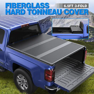 3Fold 6.5FT Fiberglass Hard Bed Tonneau Cover For 2015-2023 Ford F150 Waterproof • $403.79