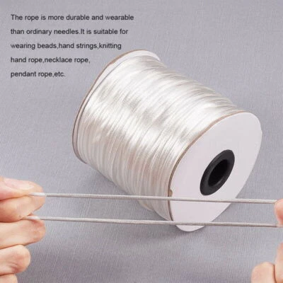 Jewellery Nylon Thread Rattail Satin Cord Brilliant White 2mm X 1 5 10m. • £2.49