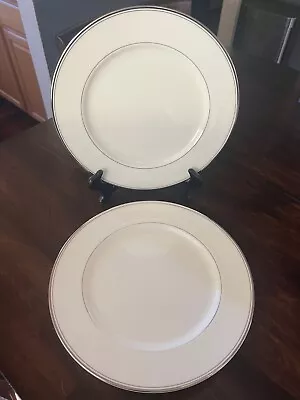 Mikasa Gothic Platinum -  10 1/2  Dinner Plates  Set Of 4 • $45