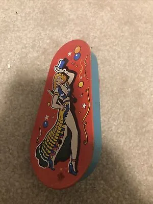 Vintage US Metal Toys MFG Tin Litho Spinner Noise Maker Lady Woman Dancer RARE • $11.19