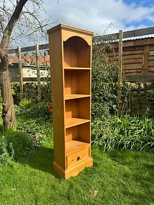  Tall Narrow Solid Pine Shelves With Drawer   • £120