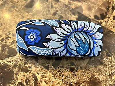 Vera Bradley Clamshell Hard Case Blue White Floral Padded Glasses Never Used • $11.16