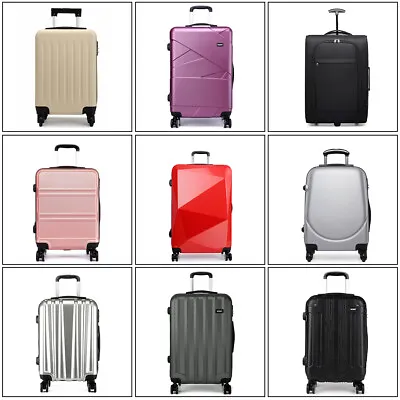 £16.99 • Buy 20 Inch Small Case Bag Carry On Hand Cabin Spinner Trolley Luggage Suitcase