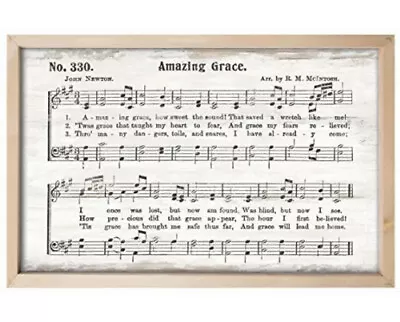 P Graham Dunn AMAZING GRACE Rustic Sheet Music 24.5x16 Pine Wood  Wall Plaque • $39