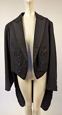 Beautiful Edwardian Men’s Black Tuxedo Jacket W Tails  • $285