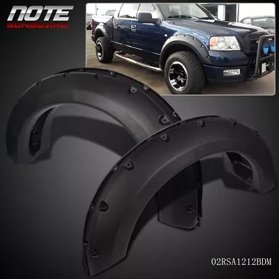 Fit For 2004-08 Ford F150 Textured Pocket River Style Bolt On Fender Flares 4PCS • $79.81