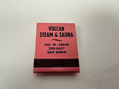 Vintage Rare Matchbook: “Vulcan Steam & Sauna  San Diego CA Gay Bathhouse • $39.99