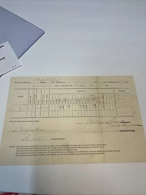 1863 Pennsylvania Hospital Provisions Return Civil War Document • $50