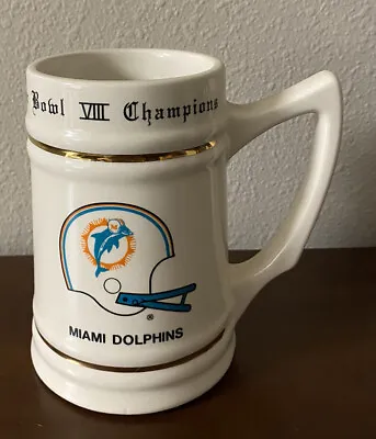 Super Bowl VIII 1973 Miami Dolphins Minnesota Vikings Championship Stein • $55