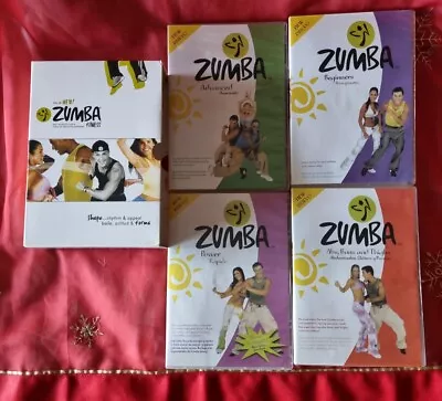 ZUMBA Fitness 4 Volume DVD Set: Beginners Advanced Abs Buns Thighs Power • $25