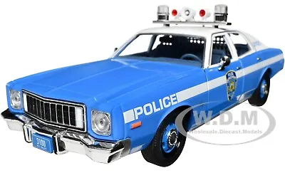 1975 Plymouth Fury Blue Nypd New York City Police Dept 1/24 Car Greenlight 85542 • $25.99