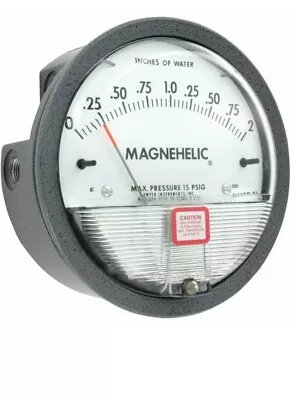 ! Dwyer Magnehelic 0-2 In Of Water Pressure Gauge 2002 • $30