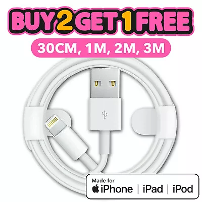 Fast Charger Sync USB Cable For Apple IPhone 6 7 8 X XS XR 11 12 13 14 Pro IPad • £3.95