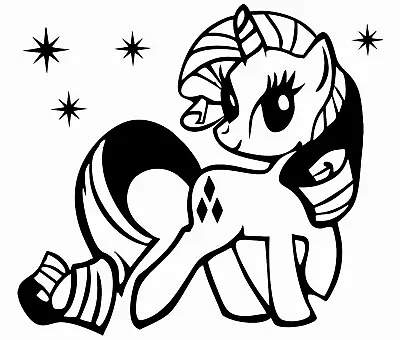 Female Unicorn Pony Rarity Wall Decal | My Little Pony Home Decoration Art 17x20 • $18.99