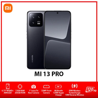 $1761 • Buy Xiaomi 13 Pro 5G Global Ver. Dual SIM Android Mobile Phone AU – Black/12GB+256GB