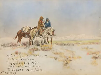 Here’s Hoping Your Trail Is A Long One By Charles M Russell Giclee + Ships Free • $49
