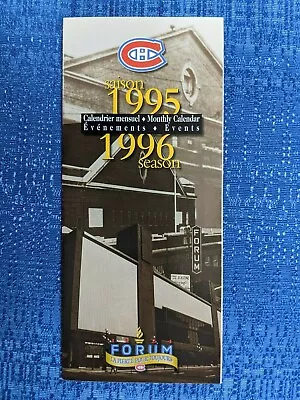 Montreal Canadiens Forum 1995/96 Monthly Schedule November Centennial • $19.99