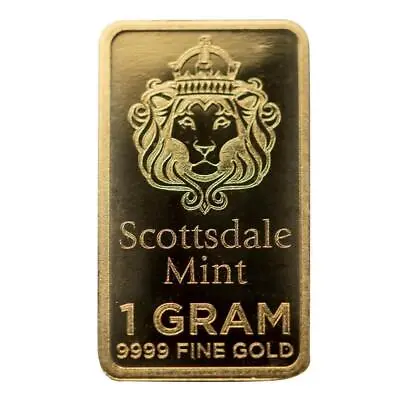 1 Gram Gold Bar By Scottsdale Mint .9999 Gold Bullion  Prepper Gold  #A551 • $95.51