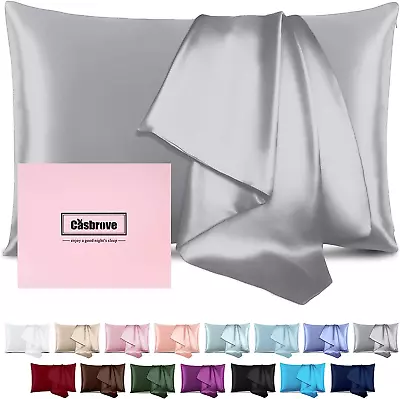 Silk Pillowcase Smooth For Hair Skin 1 Pack Standard Size Pure Mulberry Zipper.. • $18.09