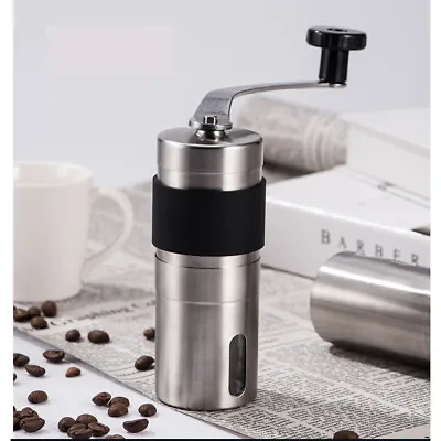 Manual Coffee Grinder Stainless Steel Ceramic Burr Portable Hand Crank Grinder • $11.92