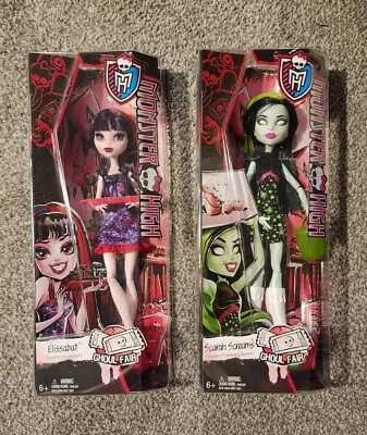 Monster High Ghoul Fair Scarah Screams And Elissabat Dolls 2014 Mattel NIB • $56