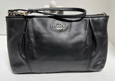 Coach F64369 COLETTE Black Leather Wallet Wristlet Clutch • $15.50