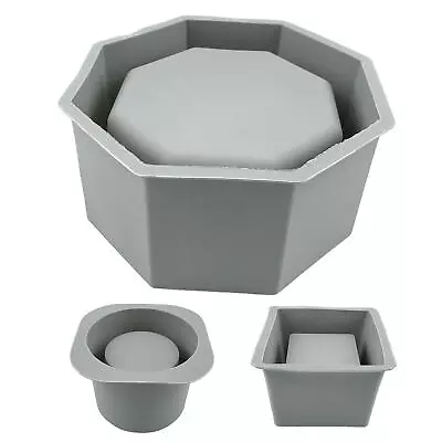 Pot Concrete Silicone Flower Mold Planter Cement Mould Molds Succulent Diy Plant • $9.26