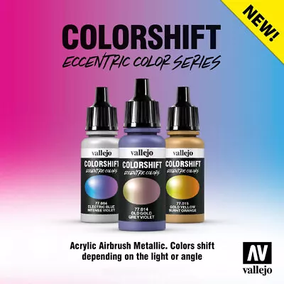 Vallejo Shifters Colourshift Eccentric Custom Metallic 17ml Airbrush Acrylic ... • £4.40