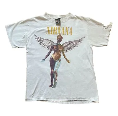 Vintage Nirvana In Utero T-Shirt L  (Giant Tag Tultex) 1990s - Kurt Cobain • $1000