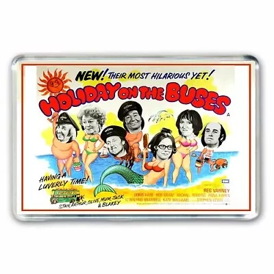 RETRO COMEDY TV SPINOFF MOVIE -HOLIDAY ON THE BUSES - JUMBO COLOUR Fridge Magnet • £2.99