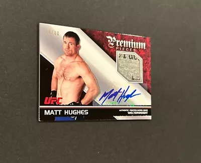 2012 TOPPS UFC KNOCKOUT MATT HUGHES AUTOGRAPH PREMIUM PIECES AUTO RELIC #d 70/88 • $51.99