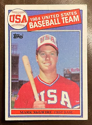 1985 Topps #401 Mark McGwire RC Rookie USA Baseball Team G-VG • $0.99