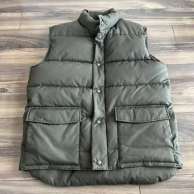 Cabelas Premier Northern Goose Down Puffer Vest Fleece Lining Men M Tall Outdoor • $30.99