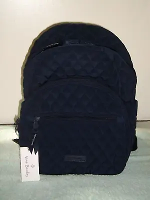 New Vera Bradley Essential Compact Backpack Classic Navy Microfiber SMALL • $69.99