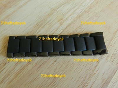 £22.35 • Buy Black Ceramic Half Strap/Band 9 Links Fits AR1451 Armani Men's Watch Strap 22mm