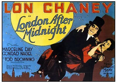 Lon Chaney London After Midnight Movie Poster Repro Print Cinema Wall Art Retro • £3.73