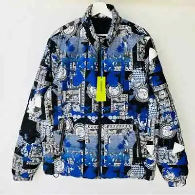 Versace Jeans Size M NWT Men Puffer Jacket In Pavone Prints • $230