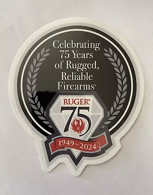 Genuine OEM Ruger 75th Anniversary Round Sticker Logo Decal 4 Inch 1949 Diamond • $5