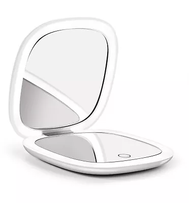 1X / 10X LED Lighted Portable Makeup Mirror Magnifying With  Brightness Dimmable • $13.99