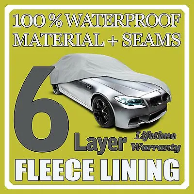 6 Layer Car Cover Breathable Waterproof Layers Outdoor Indoor Fleece Lining Sia • $55.95