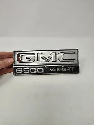 Vintage GMC 6500 V-Eight Fender Emblem Metal Side Badge 1970's-1980's • $29.95