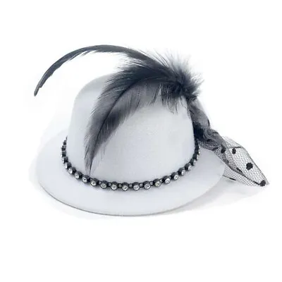 Patricia White Mini Top Fascinator Hat - White • $8.99