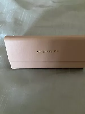 Karen Millen Glasses Case  ~ Triangular Folding Nude Pink Faux Leather • £2.50