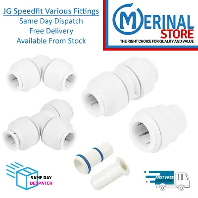 £3.68 • Buy JG Speedfit Push Fit Compression Plumbing Various Fittings (10mm-15mm-22mm)