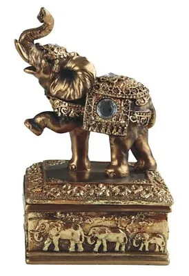6  High Golden Thai Elephant Trinket Box • $30.12