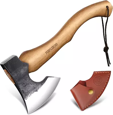 Hatchet Axe Sheath Camping 15 Inch Bushcraft Axe Carbon Steel Chopping Axe Wood  • $59.87