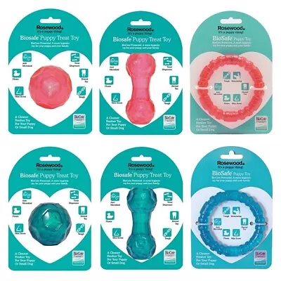 £5.85 • Buy Rosewood BioSafe Dog Toy Puppy Floating Hygienic Ball, Bone, Ring, Dumbell Toys