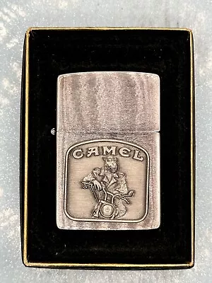 Vintage 1992 Camel Joe Cigarettes Zippo Lighter Motorcycle Harley Emblem NEW • $38.95