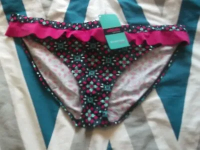 Uk Size 14 - New Panache Atlantis 'fleur' Bikini Briefs 'ditsy Print' Uk Size 14 • £6.95